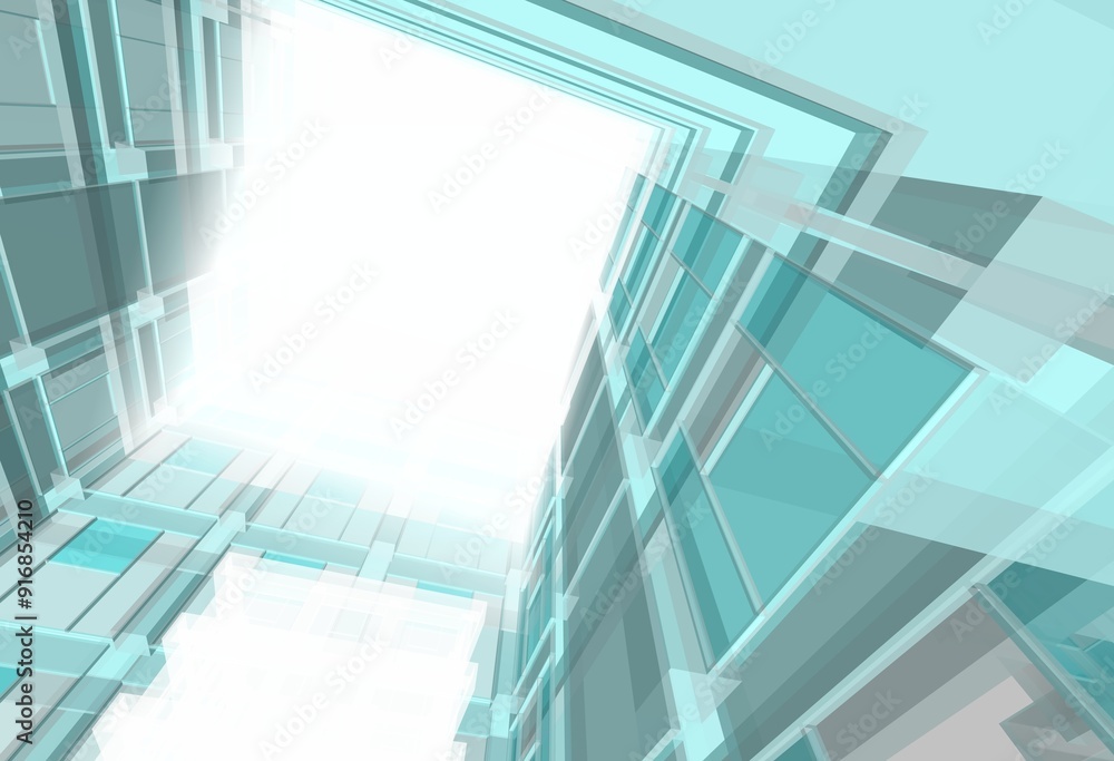 Modern building architectural 3d rendering Modern building architectural 3d rendering