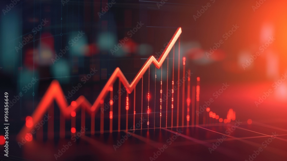 A dynamic financial chart illustrating a rising trend with vibrant colors, showcasing the growth potential in investments. A dynamic financial chart illustrating a rising trend with vibrant colors, showcasing the growth potential in investments.