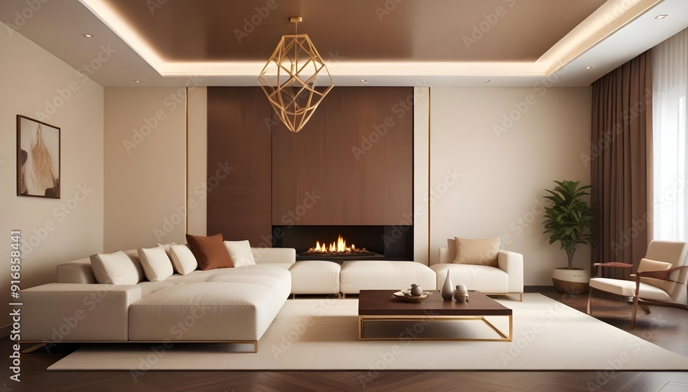 Fototapeta premium Photo interior modern design room 3d illustration