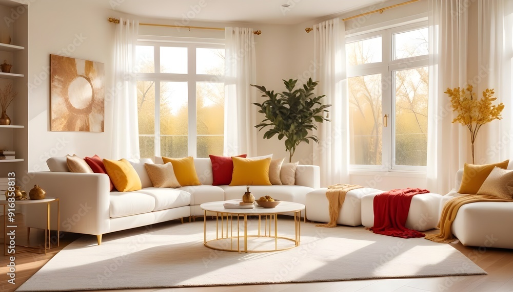 Fototapeta premium Photo interior modern design room 3d illustration