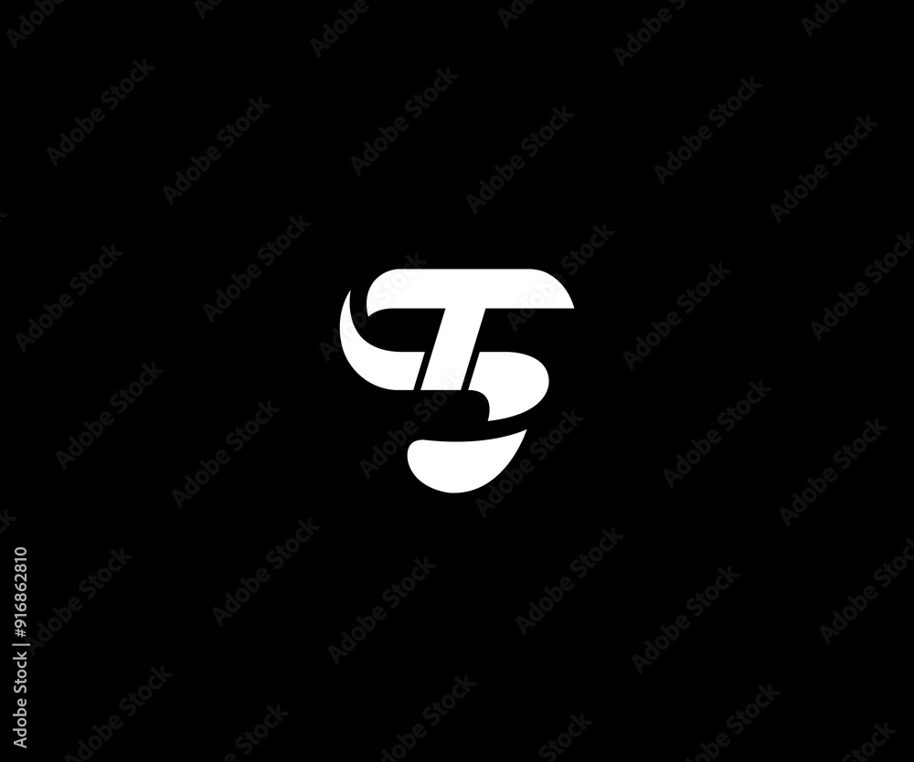 St Letter Logo Design Stock Illustrations St Letter Logo Design Stock Illustrations