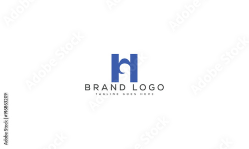 letter H logo design vector template design for brand.