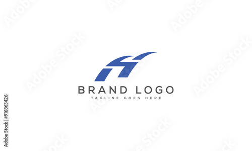 letter H logo design vector template design for brand.