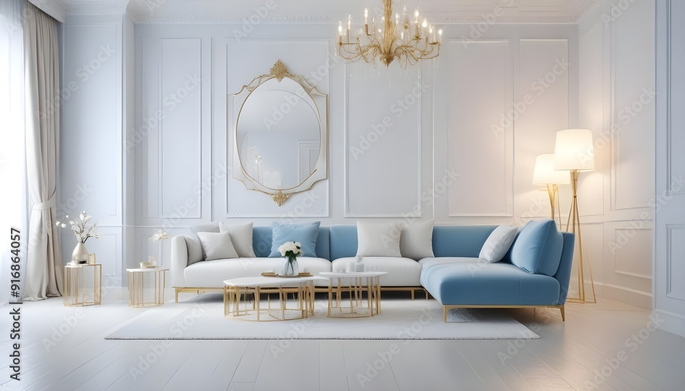 Fototapeta premium Photo interior modern design room 3d illustration