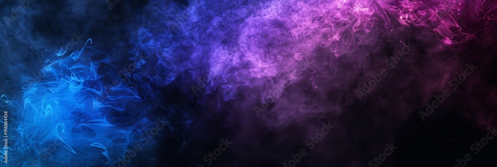 Smoke Gradient Background with Flowing Purple and Blue Neon Light Smoke Gradient Background with Flowing Purple and Blue Neon Light