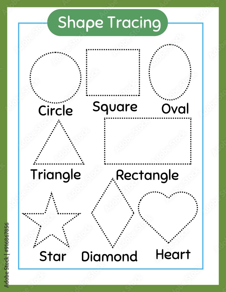 shapes tracing worksheet