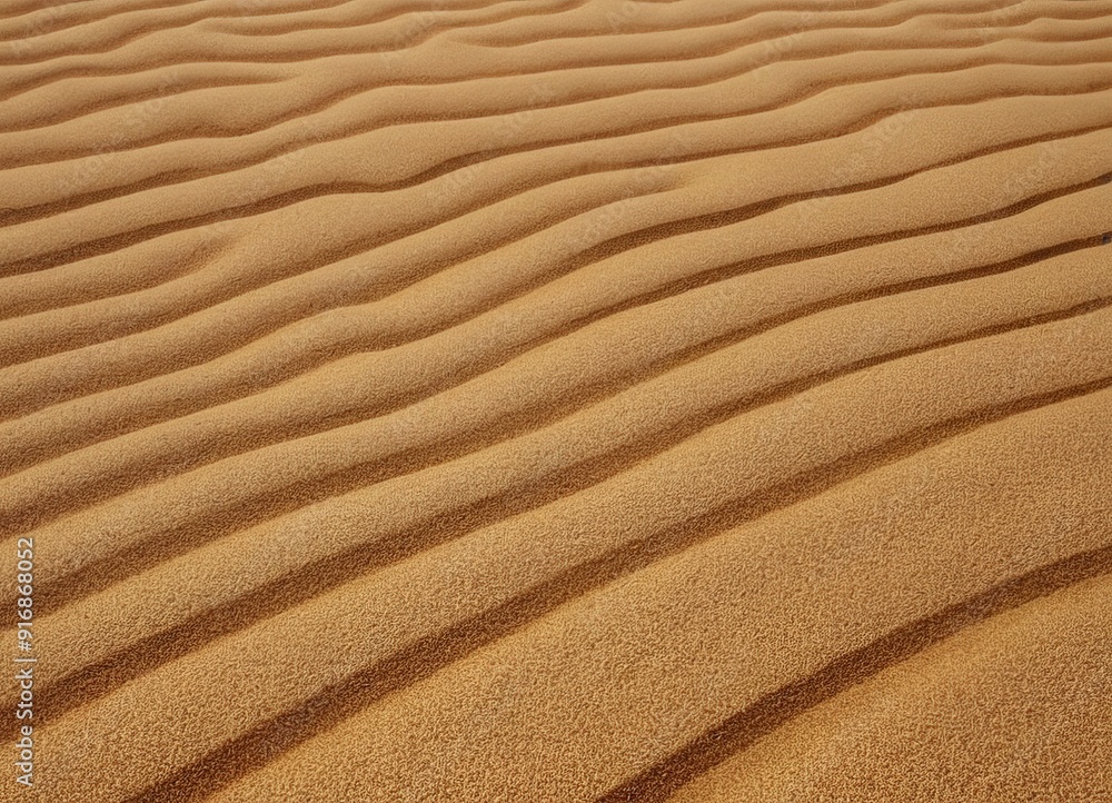 close-up view sandy beach, with undulating lines and ripples created by the wind, evoking sense movement and close-up view sandy beach, with undulating lines and ripples created by the wind, evoking sense movement and