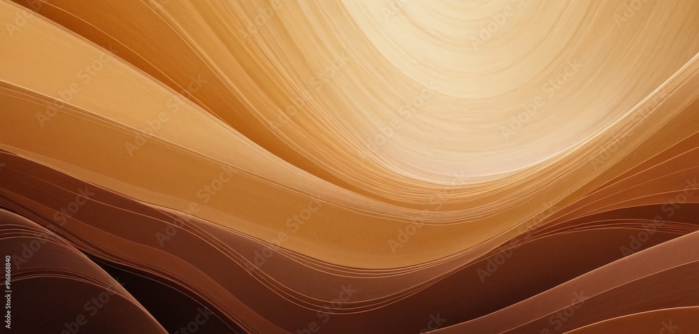 warm, abstract background features gradient brown and orange hues, with central light source casting soft warm, abstract background features gradient brown and orange hues, with central light source casting soft