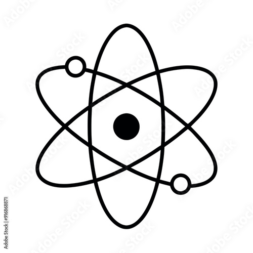 Atom symbol icon vector illustration