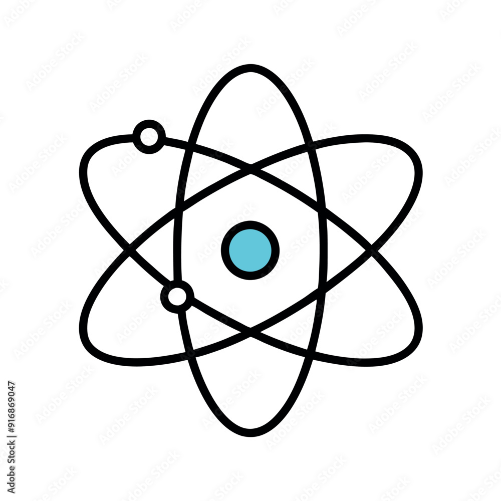 Atom symbol icon vector illustration Atom symbol icon vector illustration