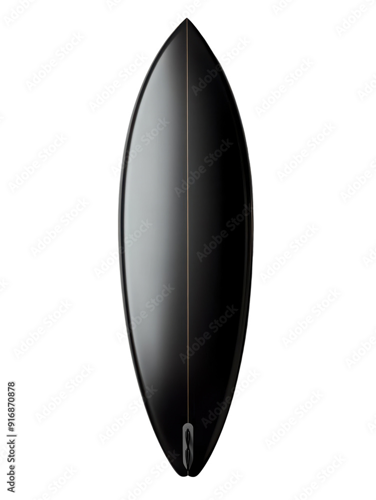 Sleek black surfboard. Sleek black surfboard.