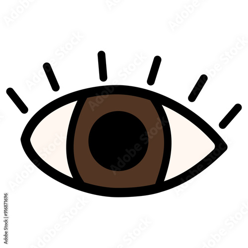 Eye Line Icon Vector Illustration 