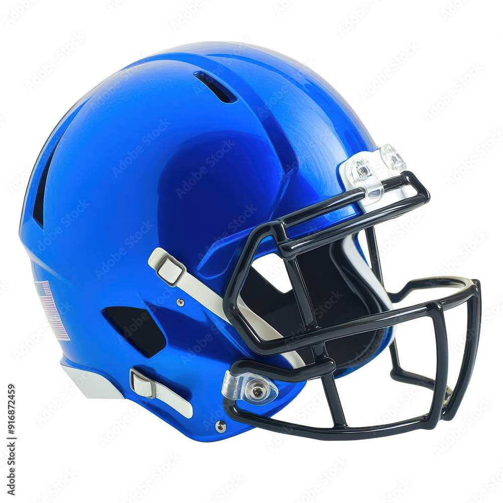 Fototapeta premium A striking blue football helmet.