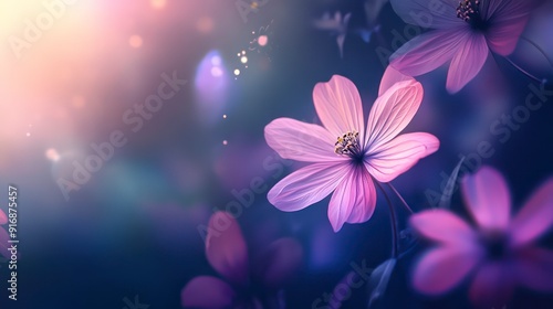 floral wallpaper with deep dark colors and a beautiful bokeh light in the background