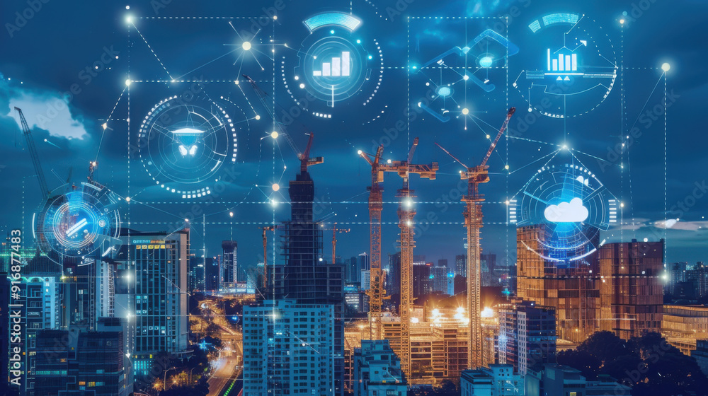 Fototapeta premium High-tech innovations in the construction industry