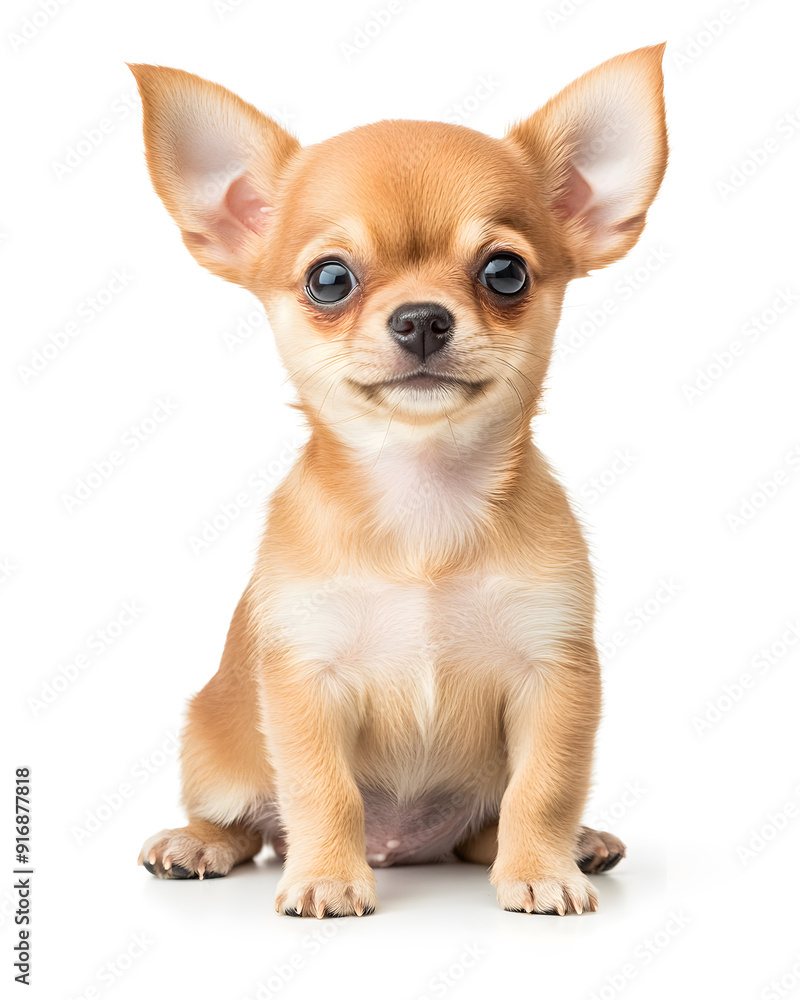 Small Chihuahua puppy isolated on white background Small Chihuahua puppy isolated on white background