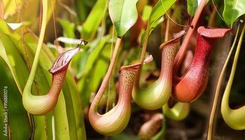 nepenthes truncata tropical pitcher plant endemic to the philippines photo