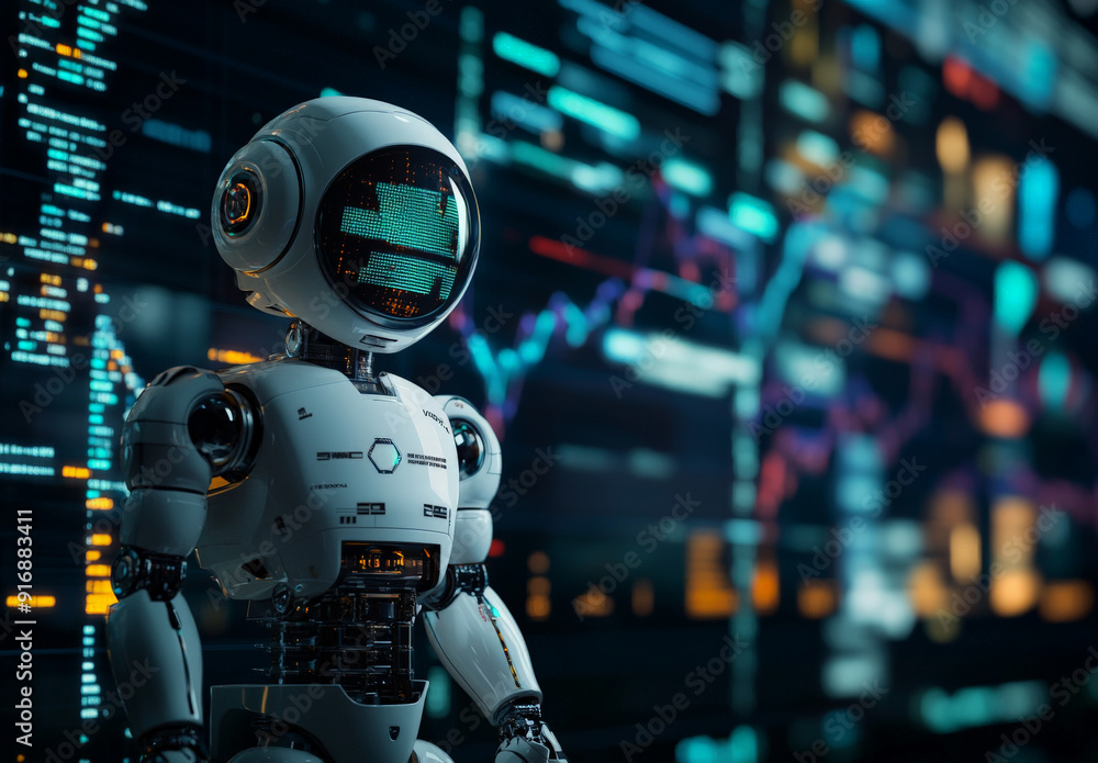 Forex Analysis: Crypto Robot Standing by Trading Graph Forex Analysis: Crypto Robot Standing by Trading Graph