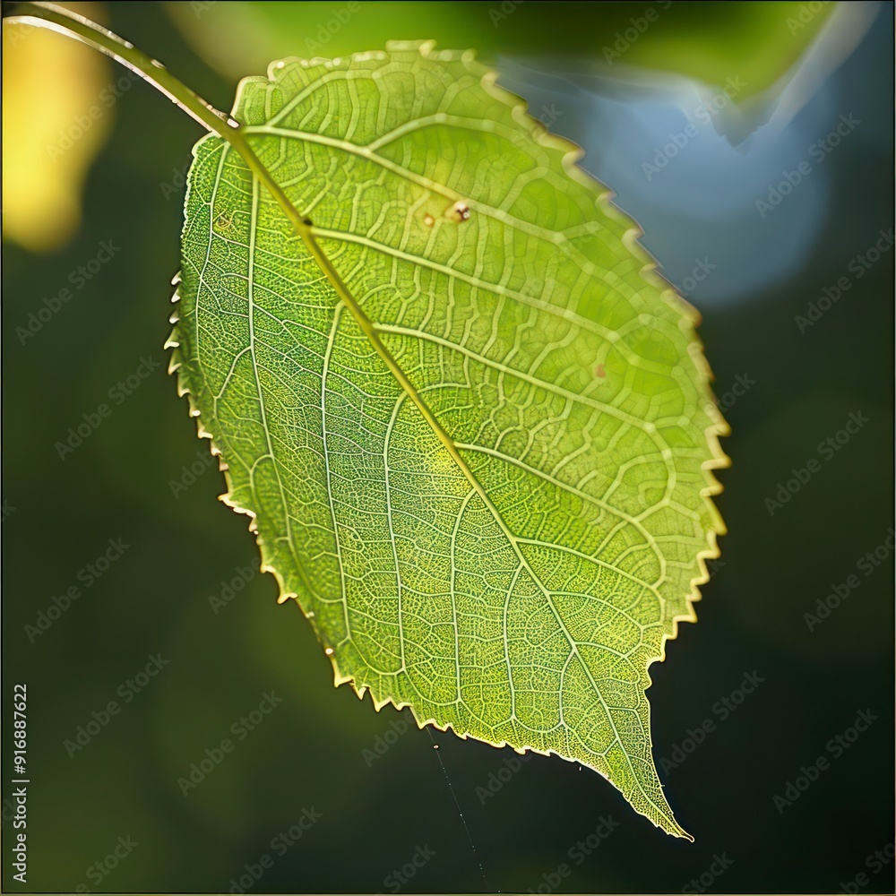 linden leaf close-up background