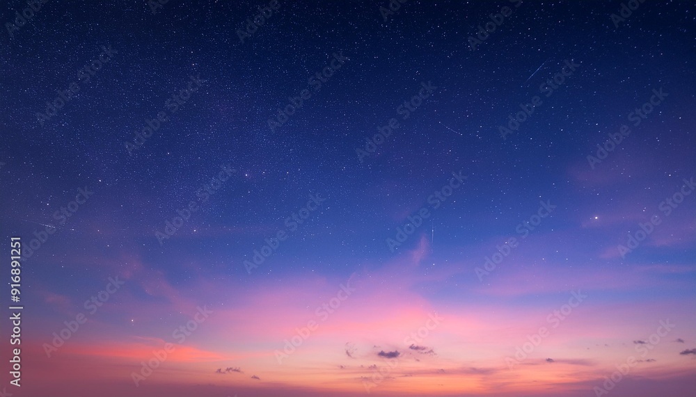 sky at dusk sunset sky with cloud and stars purple blue orange pink sky ...