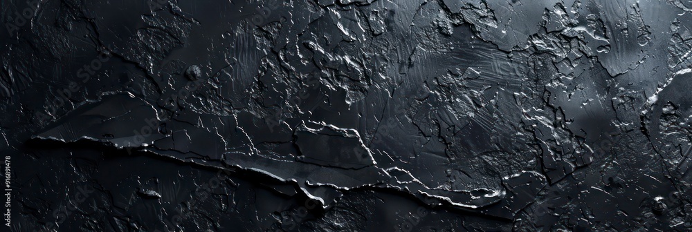 Fototapeta premium black wall banner background with grunge texture 
