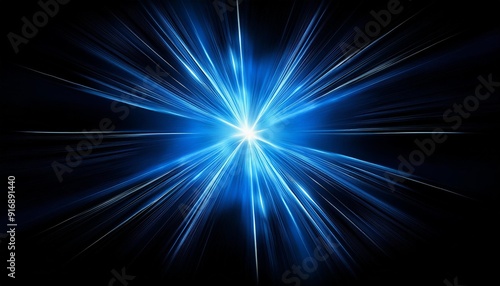 a blue starburst on a black background generative ai