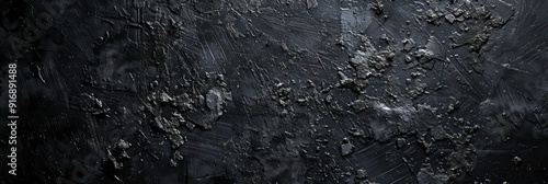 black wall banner background with grunge texture 