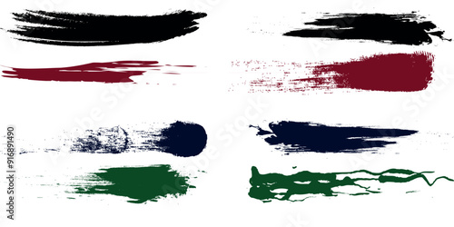 Beautiful brush vector collection. Grunge Elements - Brush strokes, ink paint brush, grunge lines.