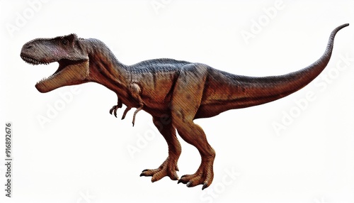 trex tyrannosaurus dinosaur on isolated background photo