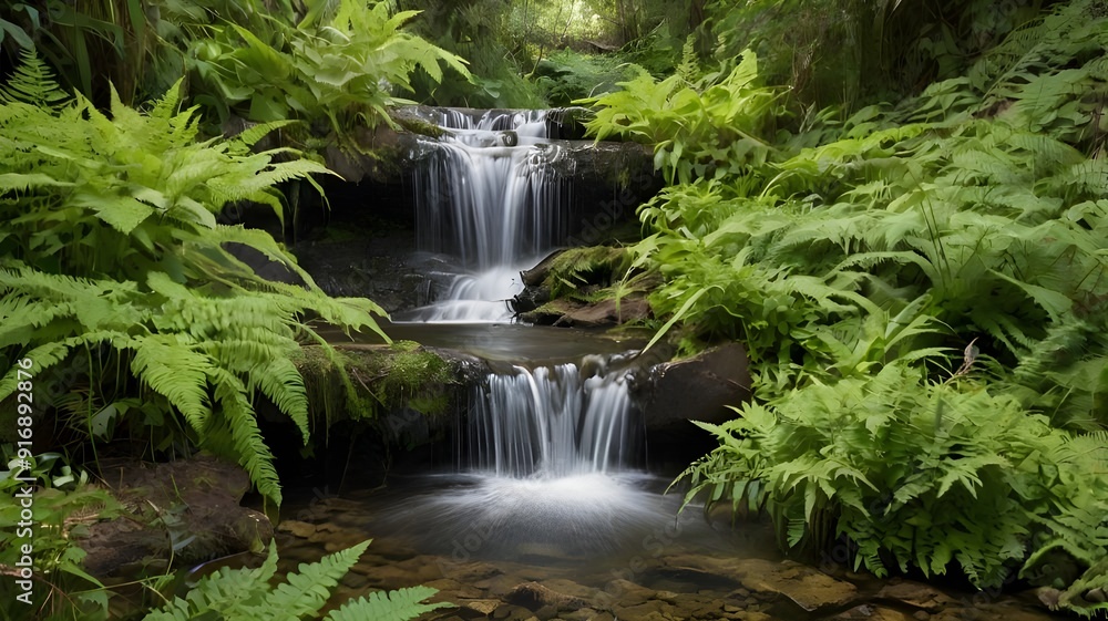 waterfall in the forest waterfall in the forest