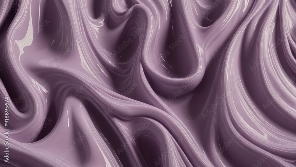 Obraz premium Translucent Waves of Lilac and Purple Organic 3D Texture Pattern