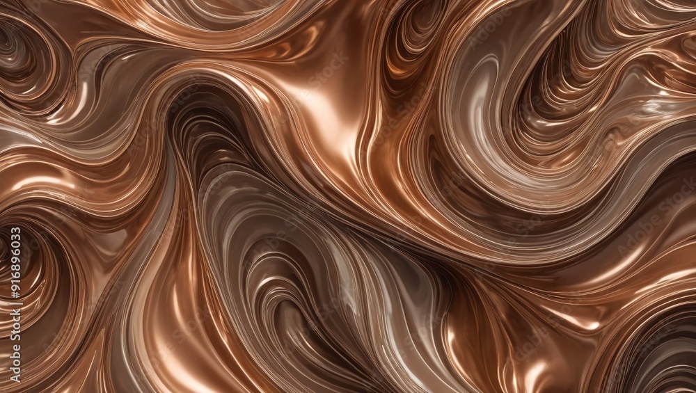 Bronze and Copper Flowing Waves Abstract 3D Organic Texture Pattern Bronze and Copper Flowing Waves Abstract 3D Organic Texture Pattern