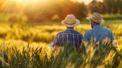 The Farmers in Wheat Field photo