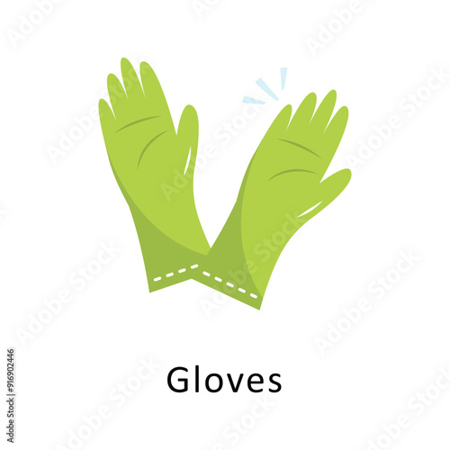 Gloves Vector Flat Icon Design illustration Symbol on White background EPS 10 File 