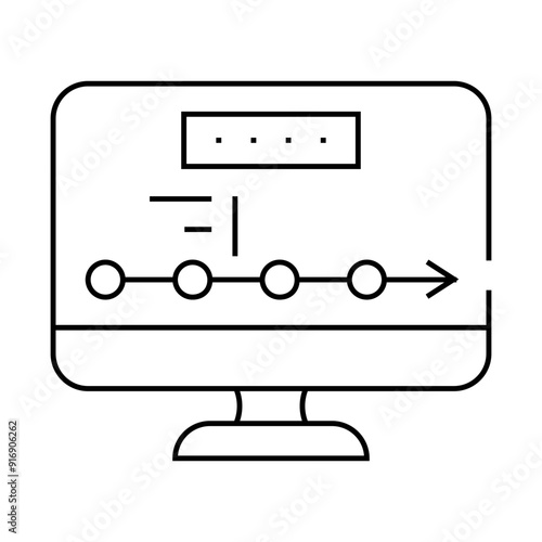 logistics tracking wholesale line icon vector. logistics tracking wholesale sign. isolated contour symbol black illustration