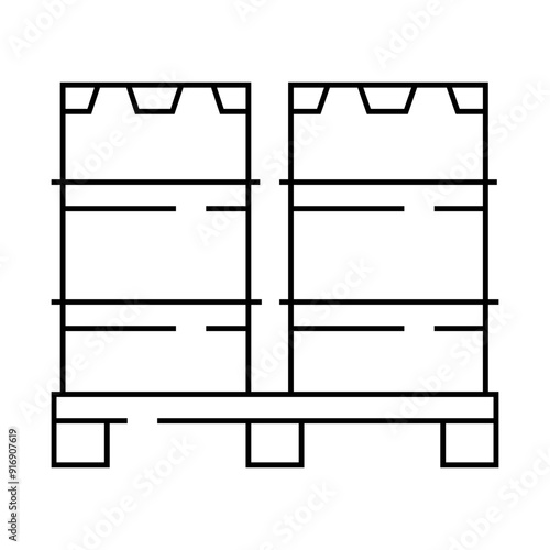 barrels wholesale line icon vector. barrels wholesale sign. isolated contour symbol black illustration