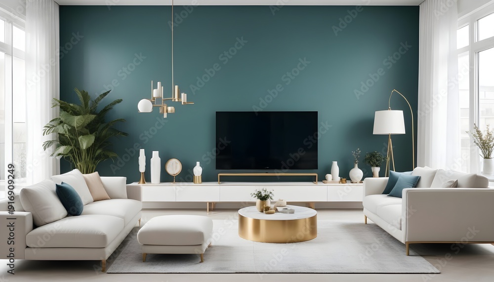 Obraz premium Photo interior modern design room 3d illustration