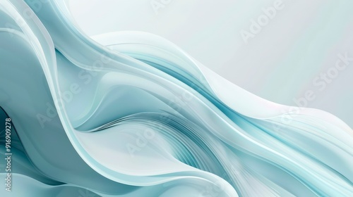 Wallpaper Mural trendy flow abstract wallpaper background in deep light blue colors Torontodigital.ca