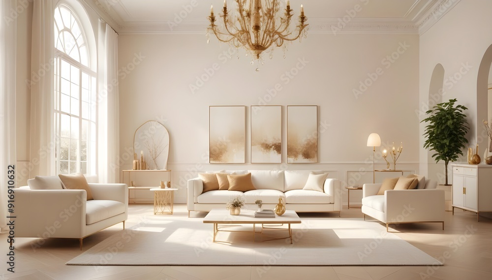 Fototapeta premium Photo interior modern design room 3d illustration