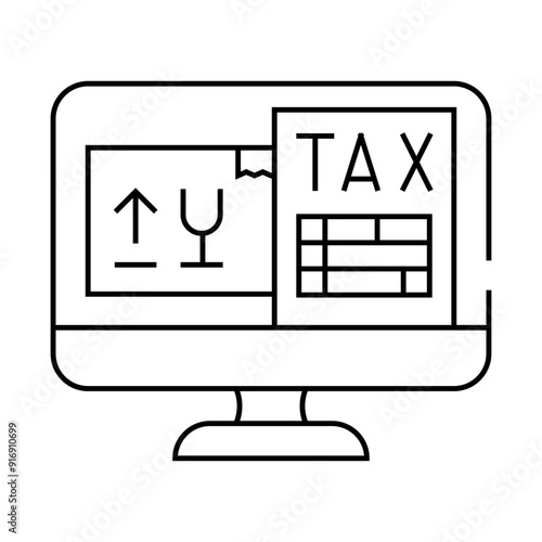 tax wholesale line icon vector. tax wholesale sign. isolated contour symbol black illustration