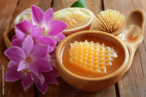 Honey spa isolated
