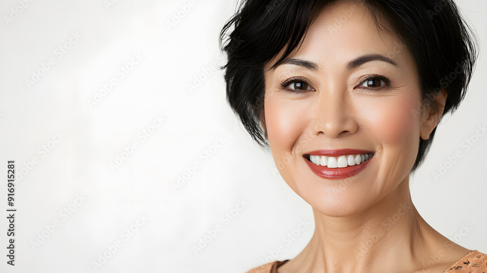 Beautiful Mature Asian woman close up portrait. Beautiful gorgeous 40-50s mid aged mature lady looking at camera isolated on white. Beautiful Mature Asian woman close up portrait. Beautiful gorgeous 40-50s mid aged mature lady looking at camera isolated on white.