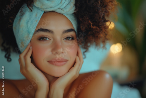 Portrait of young beautiful...