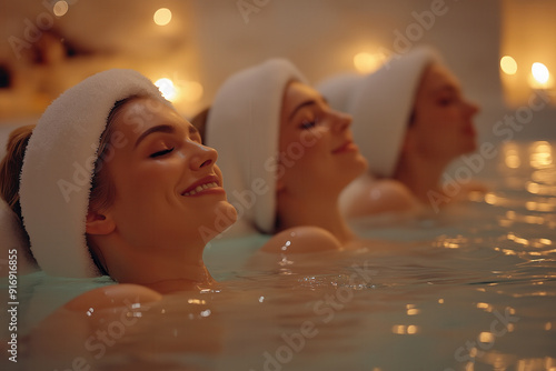 Spa group ladies in a spa c...