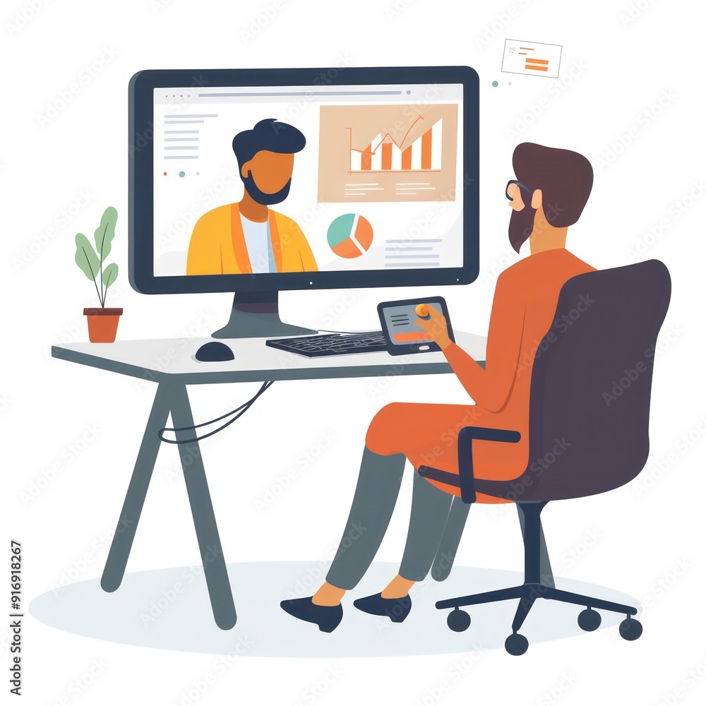 marketing consultation expertise simple and flat illustration on a white background marketing consultation expertise simple and flat illustration on a white background