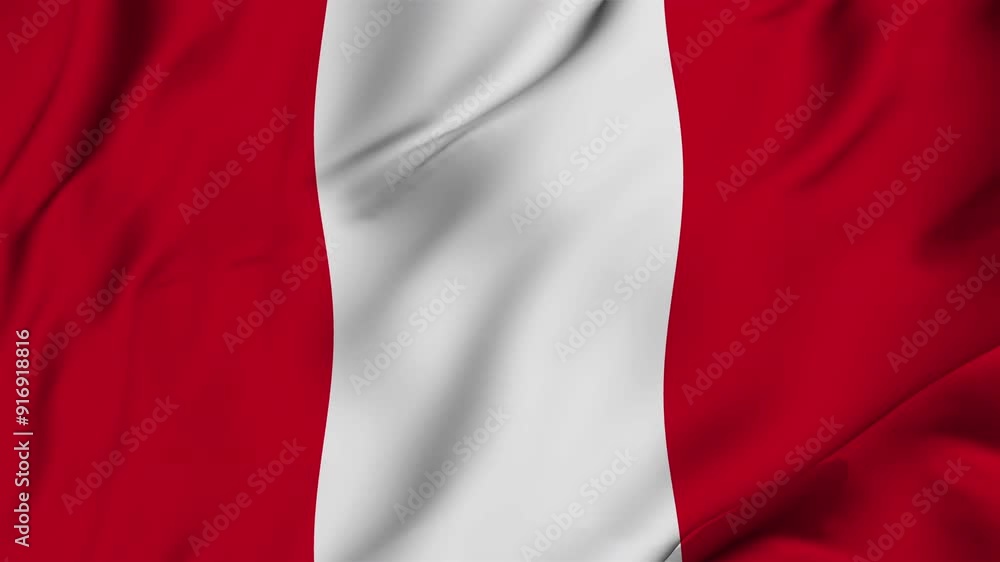 Peru flag animation seamless loop. 4K Resolution peru flag video Peru flag animation seamless loop. 4K Resolution peru flag video
