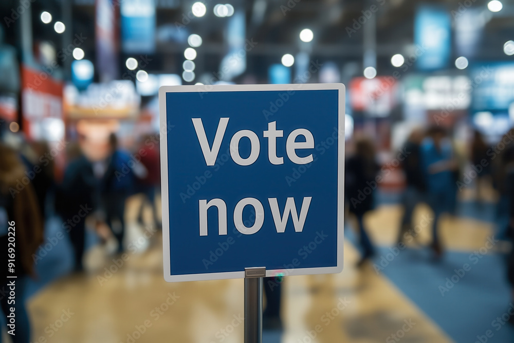 Vote now button on a screen Vote now button on a screen
