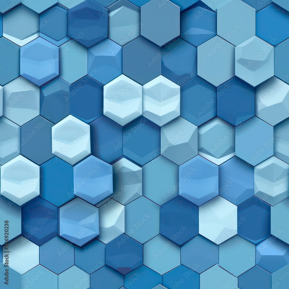 blue hexagonal tile pattern background in light and dark tones blue hexagonal tile pattern background in light and dark tones