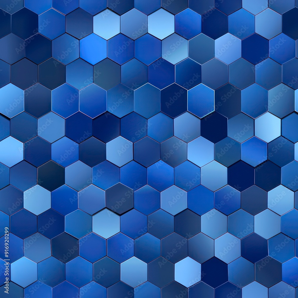 blue hexagonal tile pattern background in light and dark tones blue hexagonal tile pattern background in light and dark tones
