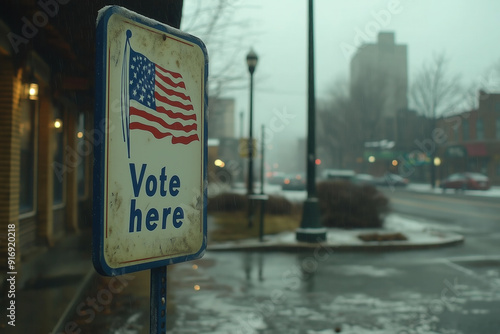 Vote here sign during elect...